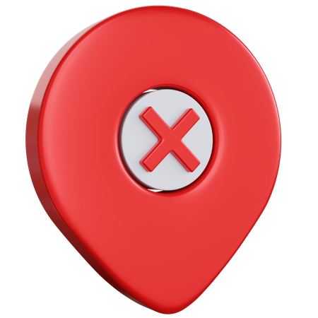 Remove Location  3D Icon