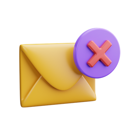 Remove Mail  3D Icon