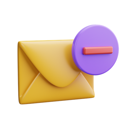 Remove Mail  3D Icon