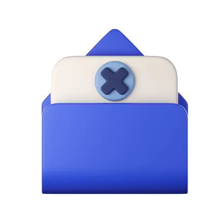 Remove Mail  3D Icon