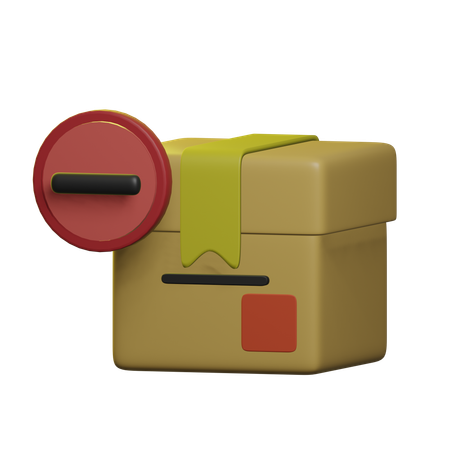 Remove Package  3D Icon