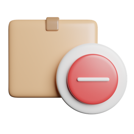 Remove Package  3D Icon