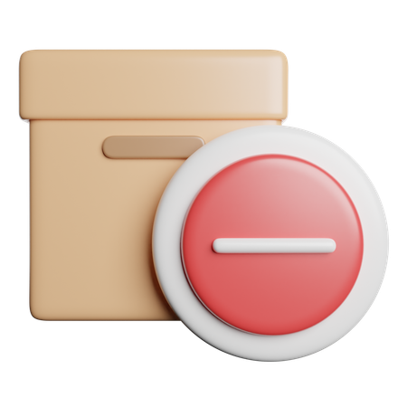Remove Package  3D Icon