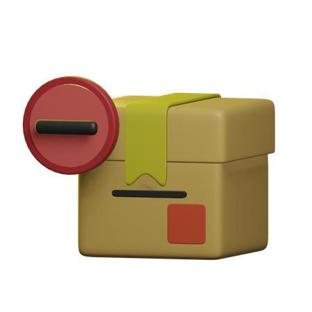 Remove Package  3D Icon