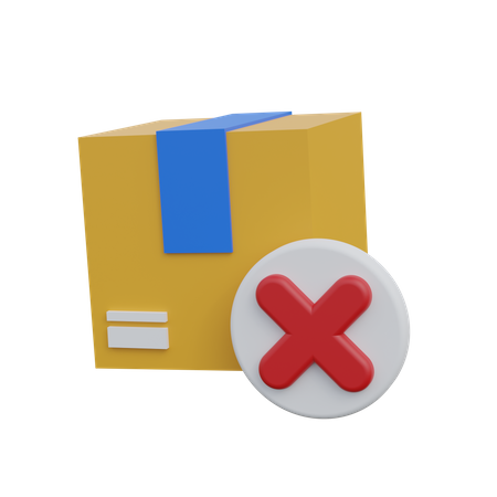 Remove Package  3D Icon