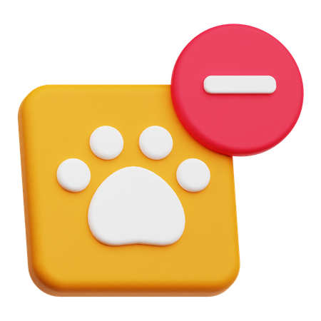 Remove Pet  3D Icon