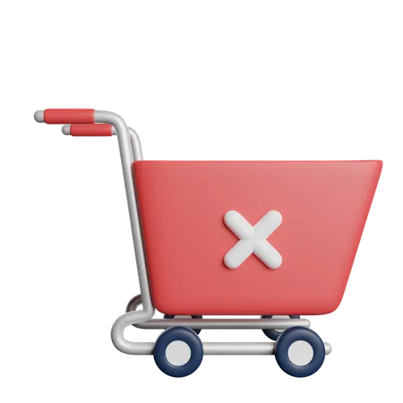 Cancellation Checkout Shop 3D Icon