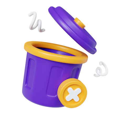 Remove Recycle Bin  3D Icon