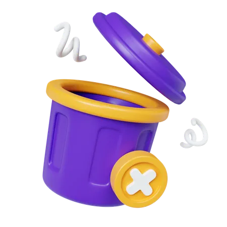 Remove Recycle Bin  3D Icon