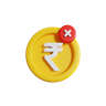 cancel rupee 3d logo