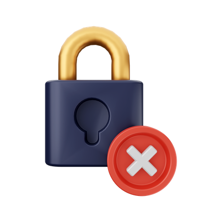 Remove Security  3D Icon