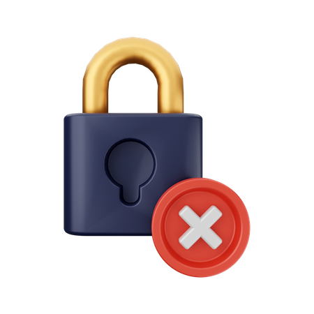 Remove Security  3D Icon