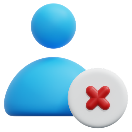 Remove User  3D Icon