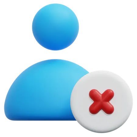 Remove User  3D Icon