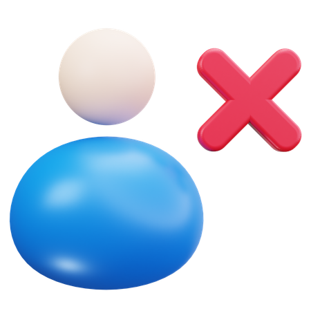 Remove User  3D Icon