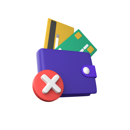 Remove Wallet  3D Icon