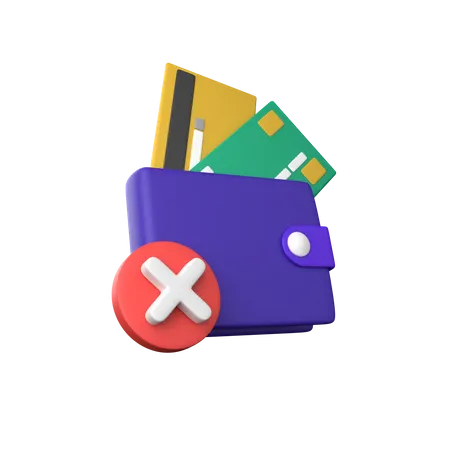 Remove Wallet  3D Icon