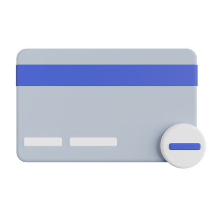 Remover cartão de crédito  3D Illustration