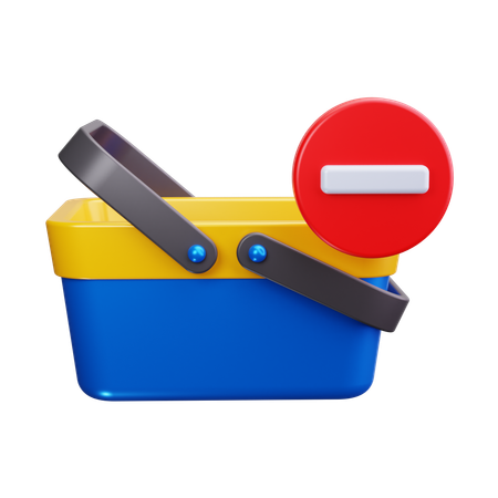 Remover cesta  3D Icon