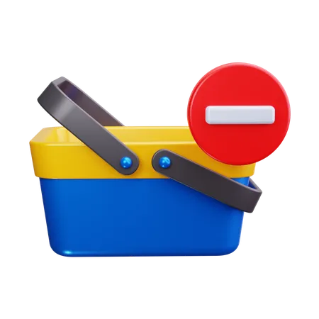 Remover cesta  3D Icon