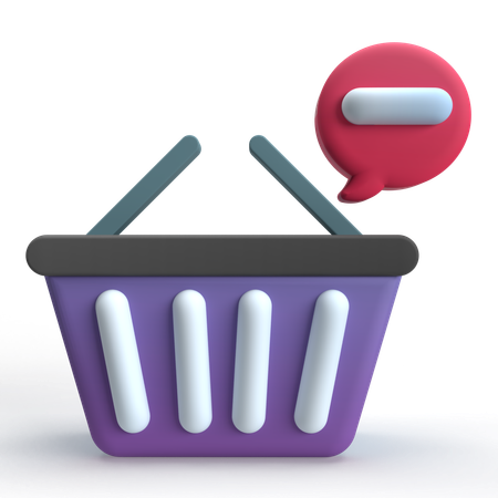 Remover cesta  3D Icon