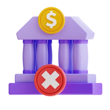 Remover conta bancária  3D Icon