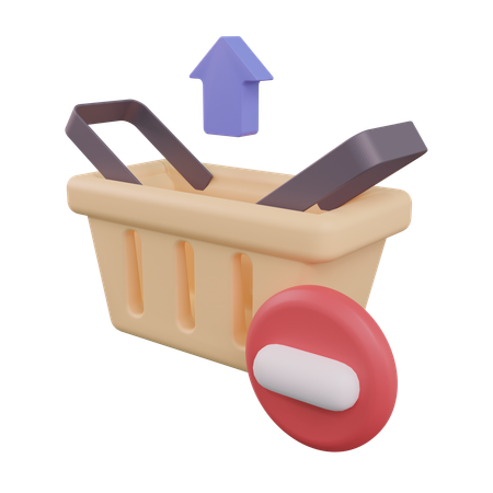 Retirar da cesta  3D Icon