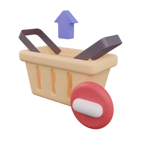 Retirar da cesta  3D Icon