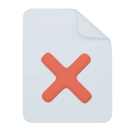 Remover documento  3D Icon