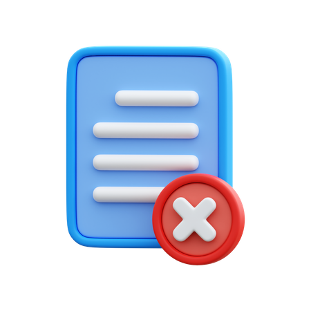 Remover documento  3D Icon