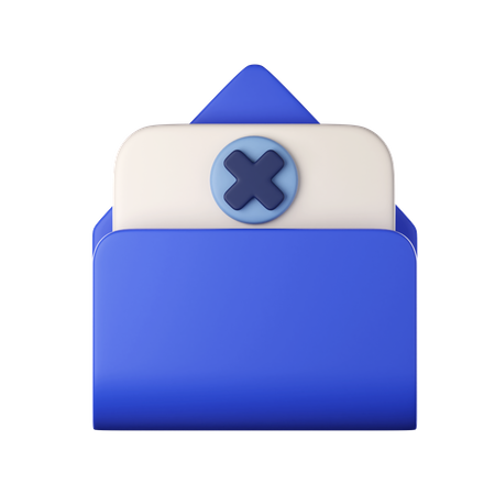 Remover e-mail  3D Icon
