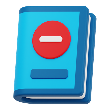 Remover livro  3D Icon