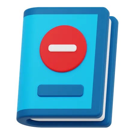 Remover livro  3D Icon