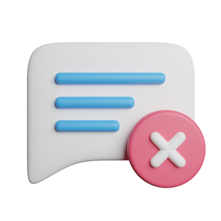 Remover mensagem  3D Icon