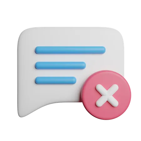 Remover mensagem  3D Icon