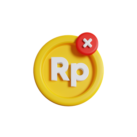 Remover rupia  3D Icon