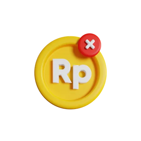 Remover rupia  3D Icon