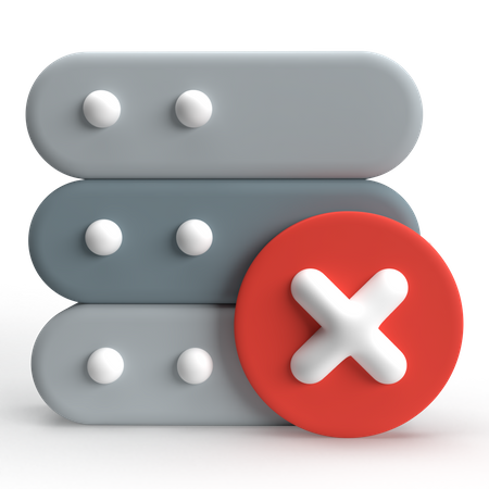 Remover servidor  3D Icon