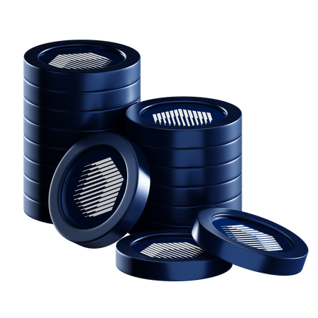 Ren Coin Stacks  3D Icon