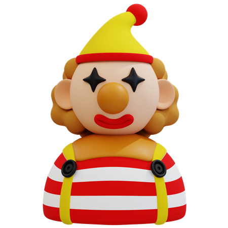 Rencontre effrayante avec un clown d'Halloween  3D Icon