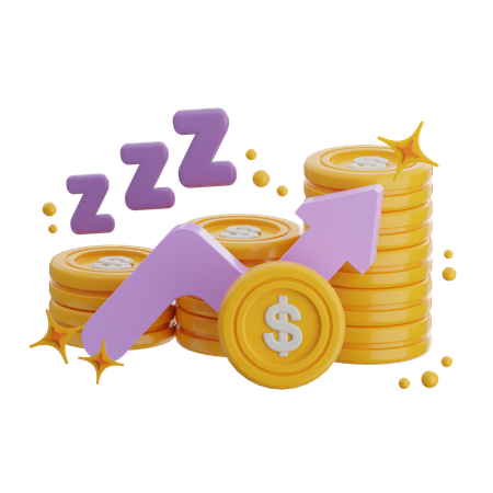 Renda passiva  3D Icon