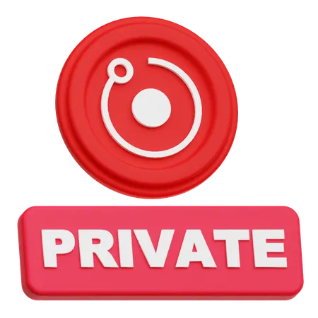 Tornar privado  3D Icon