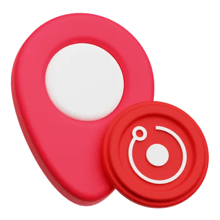 Render Token Location  3D Icon