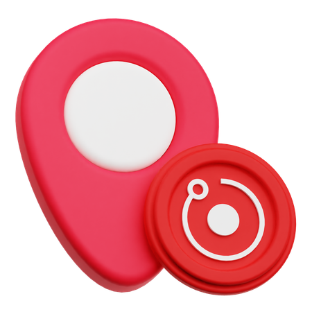 Render Token Location  3D Icon