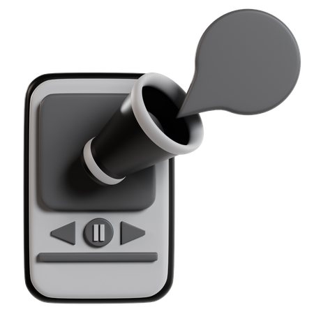 Renderização de microfone de podcast  3D Icon