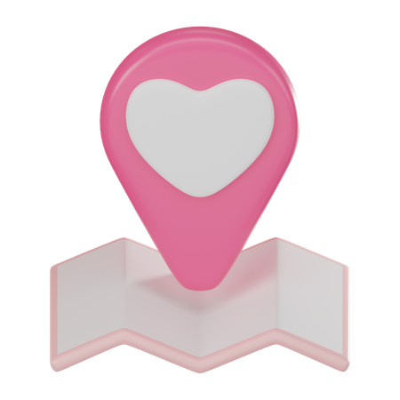 Lieu de rendez-vous d'amour  3D Icon