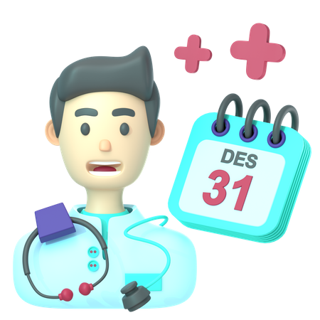 Rendez-vous chez le médecin  3D Icon