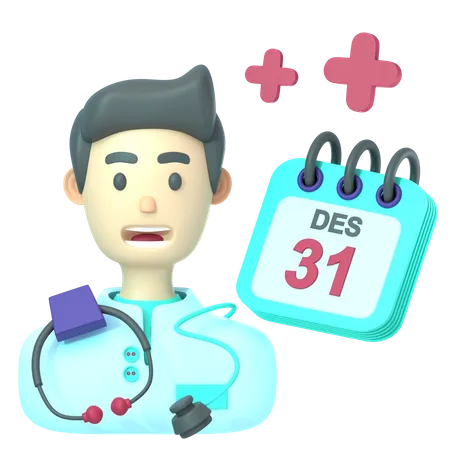 Rendez-vous chez le médecin  3D Icon