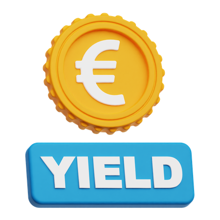 Rendimento do euro  3D Icon