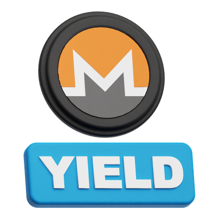 Rendimento do Token Monero  3D Icon